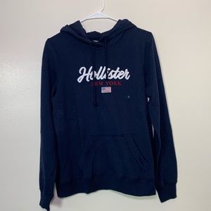 Hollister New York Hoodie Color: Navy Blue